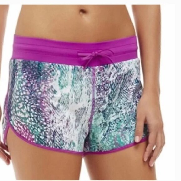 LIKE NEW Suva Run Short II Animal Impressions Print Multi Orchid Purple | Garden - Picture 2 of 9
